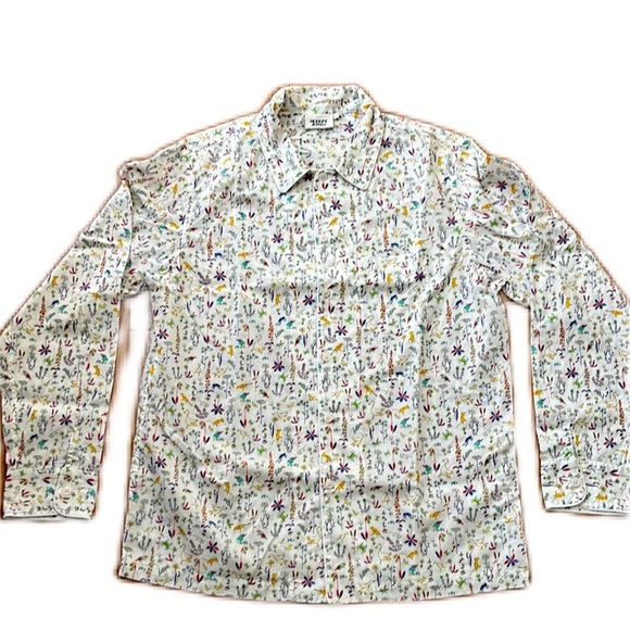 Sleepy Jones Pajama Shirt animal Prints Size L